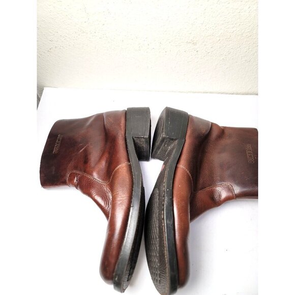 Brown Leather Durango Ankle Boots With Side Zipper size 10D - Picture 9 of 14